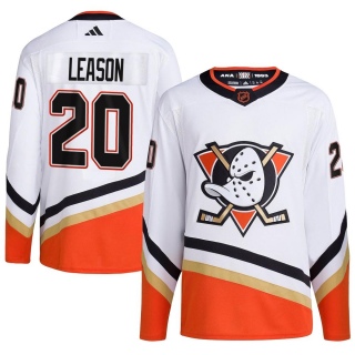 Youth Brett Leason Anaheim Ducks Adidas Reverse Retro 2.0 Jersey - Authentic White