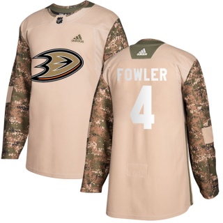 Youth Cam Fowler Anaheim Ducks Adidas Veterans Day Practice Jersey - Authentic Camo