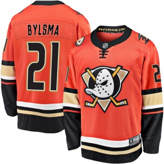 Youth Dan Bylsma Anaheim Ducks Fanatics Branded Breakaway 2019/20 Alternate Jersey - Premier Orange