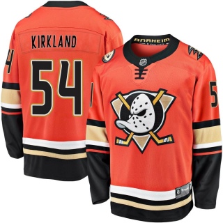 Youth Justin Kirkland Anaheim Ducks Fanatics Branded Breakaway 2019/20 Alternate Jersey - Premier Orange