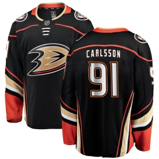 Youth Leo Carlsson Anaheim Ducks Fanatics Branded Home Jersey - Breakaway Black