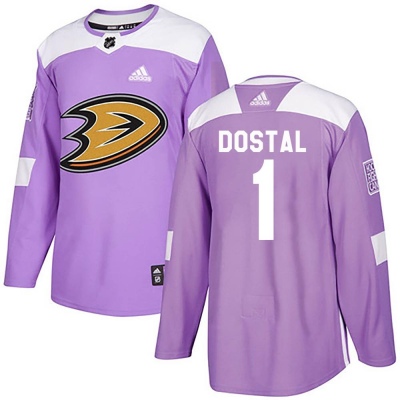 Youth Lukas Dostal Anaheim Ducks Adidas Fights Cancer Practice Jersey - Authentic Purple