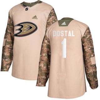Youth Lukas Dostal Anaheim Ducks Adidas Veterans Day Practice Jersey - Authentic Camo