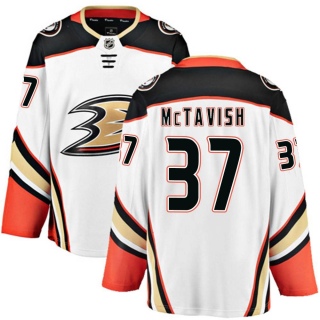 Youth Mason McTavish Anaheim Ducks Fanatics Branded Away Jersey - Breakaway White