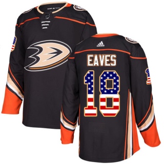 Youth Patrick Eaves Anaheim Ducks Adidas USA Flag Fashion Jersey - Authentic Black