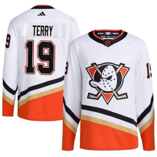 Youth Troy Terry Anaheim Ducks Adidas Reverse Retro 2.0 Jersey - Authentic White
