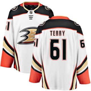 Youth Troy Terry Anaheim Ducks Fanatics Branded Away Jersey - Authentic White