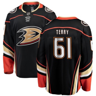 Youth Troy Terry Anaheim Ducks Fanatics Branded Home Jersey - Authentic Black